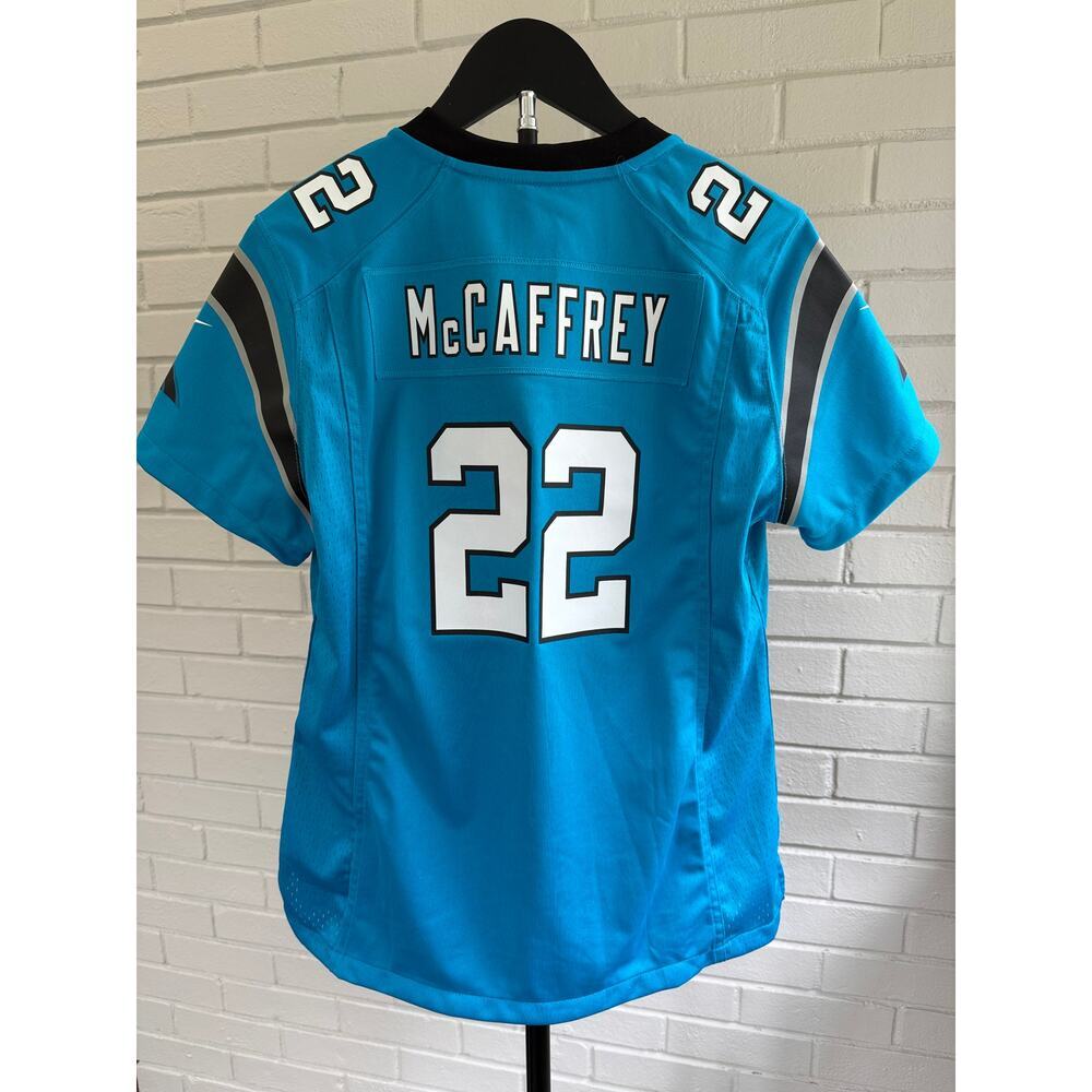 Nike Christian McCaffrey #22 Carolina Panthers On Field Jersey Women's M Blue - Picture 5 of 5